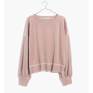 Madewell Velvet Sweatshirt NWOT